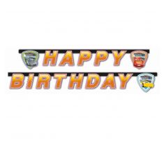 Písmenkový banner Happy Birthday Cars