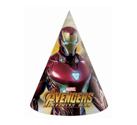 Papierové klobúčiky Avengers 6ks