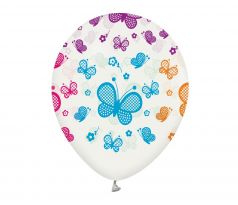 Latexové balóny s potlačou motýlikov