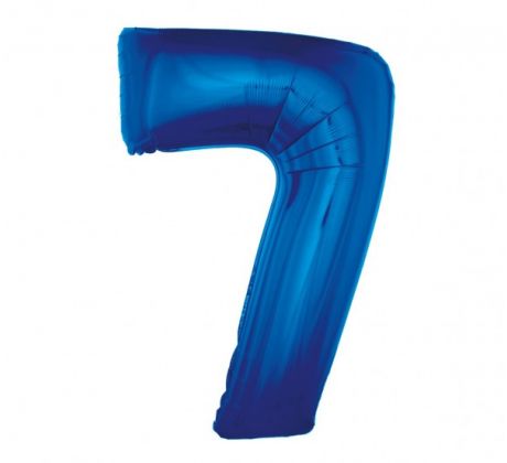 Balón fóliový číslo 7 modrý 92 cm