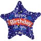 Fóliový balón hviezda Happi Birthday to you 18"
