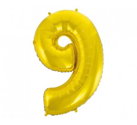 Balón číslo 9 zlatý 92 cm