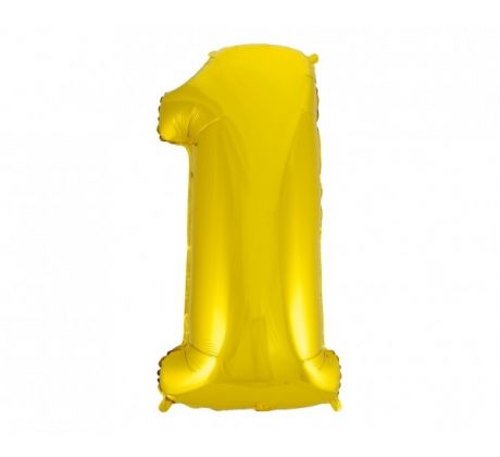 Balón fóliový číslo 1 zlatý 92 cm
