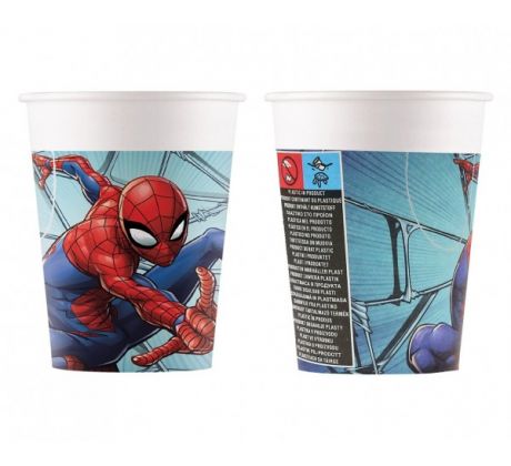 Papierové poháre Spiderman 8 ks