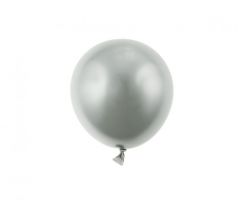 Latexové platinové balóny MINI 13 cm strieborné 20 ks