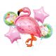 Sada fóliových balónov Plameniak 5 ks