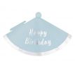 Párty klobúčik Happy Birthday modrý