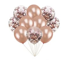 ada latexových balónov zlato-ružová platinum 10 ks