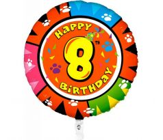 Fóliový balón k 8 narodeninám 46 cm