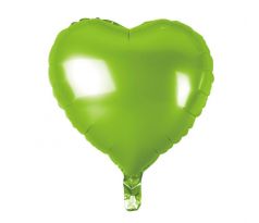 Balón fóliový srdce zelené 46 cm