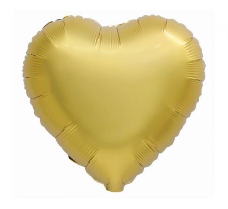 Balón fóliový srdce zlaté antik mat 46 cm