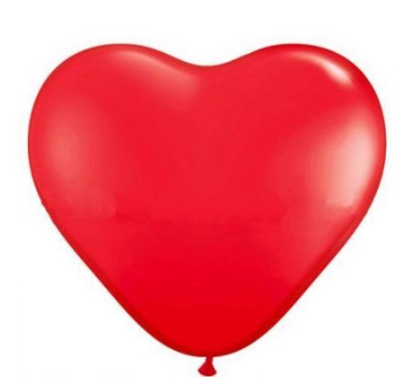 Latexové balóny 30 cm srdce červené