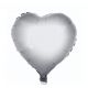 Balón fóliový srdce strieborné 36 cm