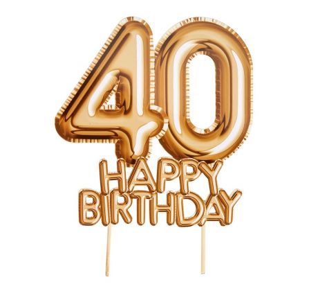 Nápis na tortu 40 Happy Birthday
