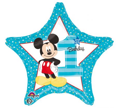 Fóliový balón hviezda Mickey Mouse