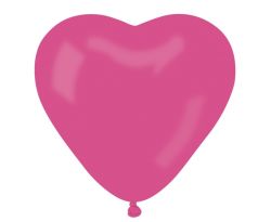 Latexové balóny srdce tmavo ružové 25 cm