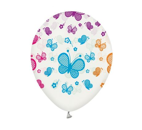 Latexové balóny s potlačou motýlikov