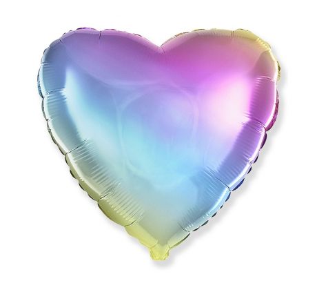 Fóliový balón srdce dúhové 18"