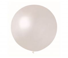balón metalický biely perlový guľa