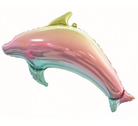 Fóliový balón dúhový delfín 93 cm