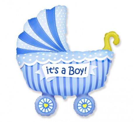 Fóliový balón kočík Baby Boy 80 cm