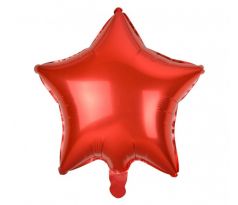 Balón fóliový hviezda červená