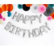 Sada balónových písmen Happy Birthday strieborný 3,4 m