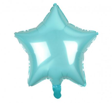 Balón fóliový hviezda sv. tyrkysová