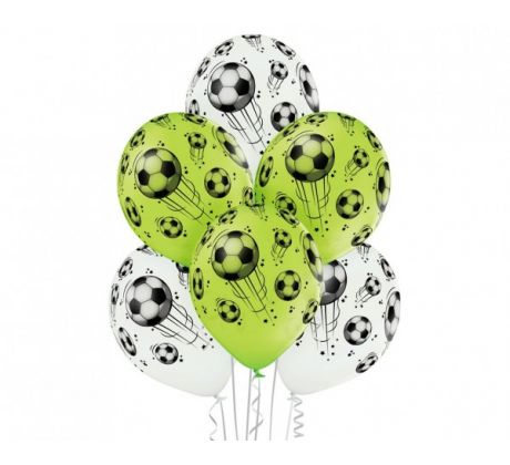 Latexové balóny futbalové lopty 6 ks