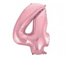 Balón fóliový číslo 4 ružový 92 cm