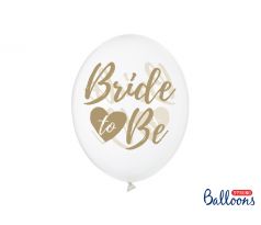 Latexové balóny priehľadné Bride to be 30cm/6 ks