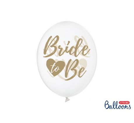 Latexové balóny priehľadné Bride to be 30cm/6 ks