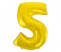 Balón číslo 5 zlatý 92 cm