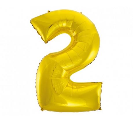 Balón číslo 2 zlatý 92 cm