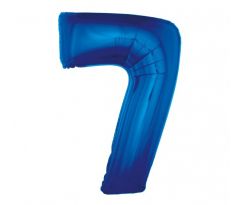 Balón fóliový číslo 7 modrý 92 cm