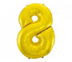 Balón číslo 8 zlatý 92 cm