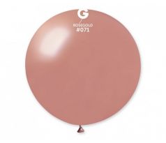 Latexový balón metalický zlatoružový guľa 80 cm