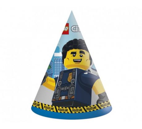 Párty klobúčiky Lego city 6 ks