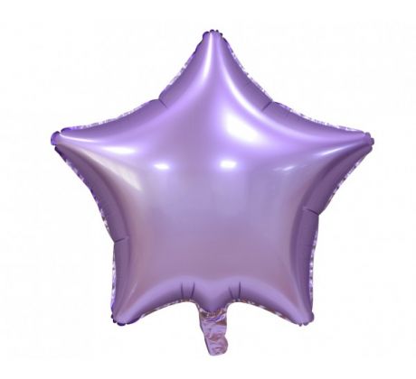Balón fóliový hviezda Lila mat 19"