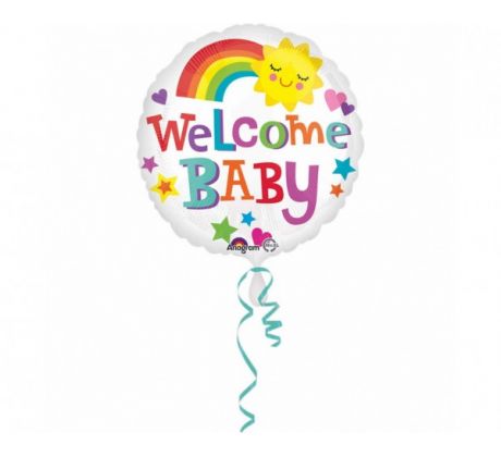 Balón fóliový Welcome Baby 43 cm