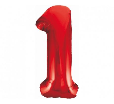 Balón fóliový číslo 1 červený 92 cm