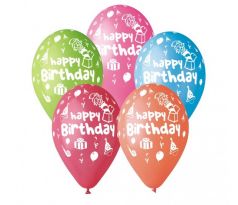 Latexové balóny Happy Birthday 30 cm