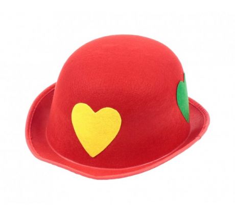 Červený klobúk pre klauna
