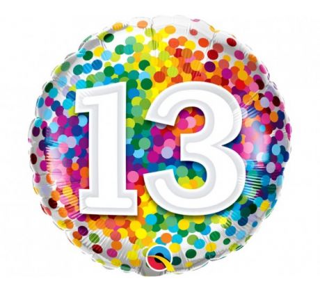 Fóliový balón k 13 narodeninám 46 cm