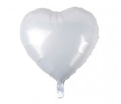 Balón fóliový srdce biele 46 cm