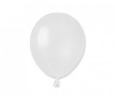 Latexové metalické balóny MINI 13 cm biele