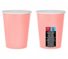 Papierové poháre ružové 14 ks/bal.