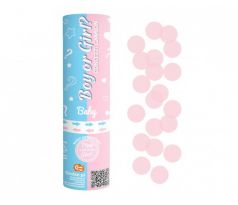Vystrelovacie konfety ružové krúžky 15 cm
