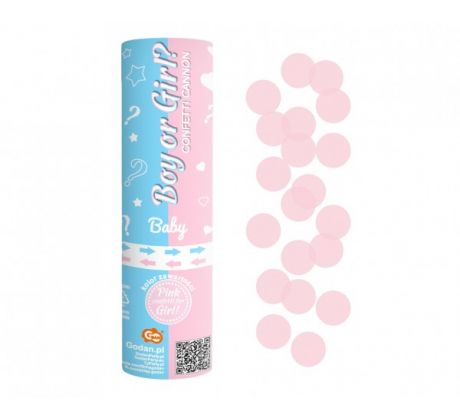 Vystrelovacie konfety ružové krúžky 15 cm