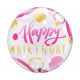 Fóliový balón priehľadný s HB ružový 22"